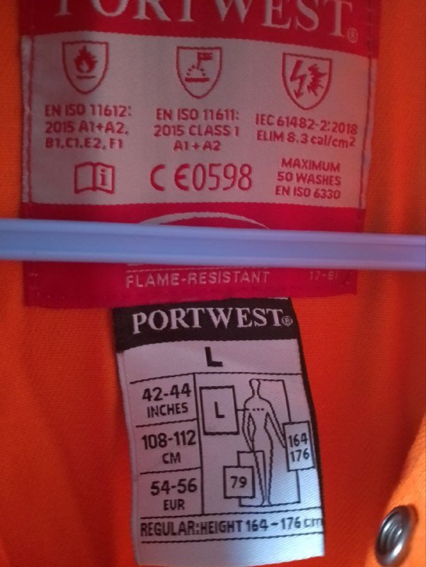 Оранжевая мужская защитная рабочая куртка 2