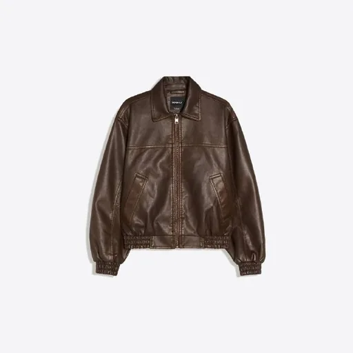Кожаная куртка Bershka
