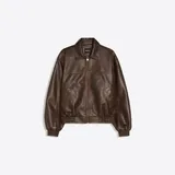 Кожаная куртка Bershka 1
