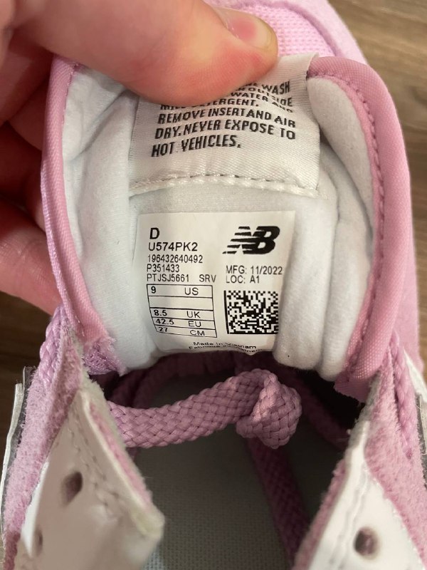 New Balance 574 pink кроссовки женские размер 9 US 3