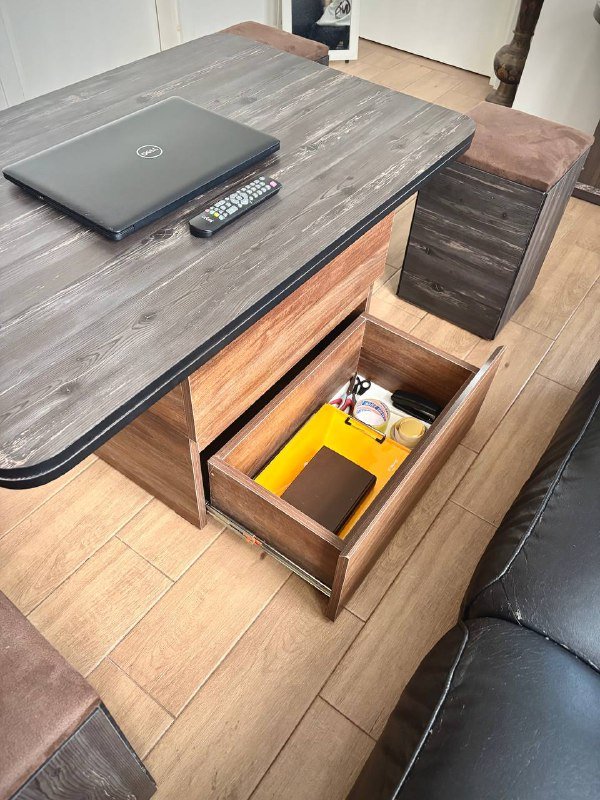 Стол трансформер с 4 стульями 4