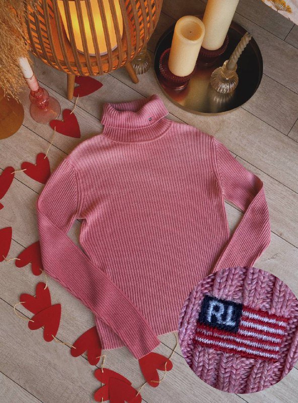 Ralph Lauren розовая водолазка женская размер S