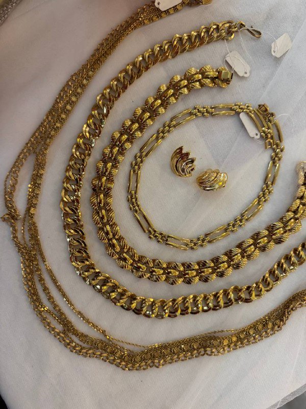 Винтажные цепи MONET золотые 7