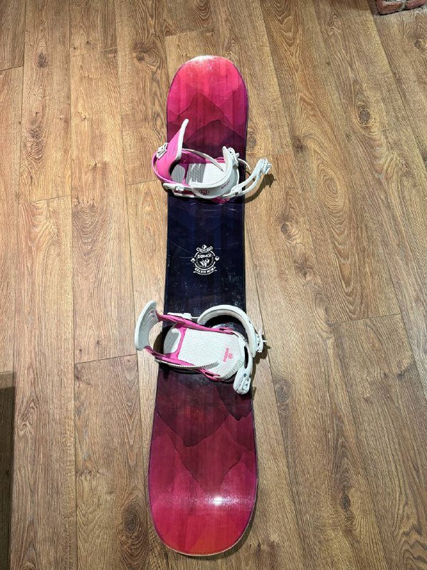 Сноуборд Jones Twin Sister с креплениями Union Juliet Magenta