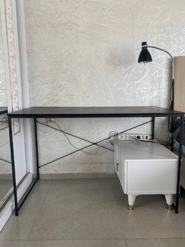 Комплект уличный, рабочие столы, напольная лампа, этажерка, стойка для одежды 3