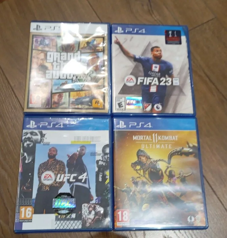 GTA 5, FIFA 23, UFC 4, Mortal Kombat 11