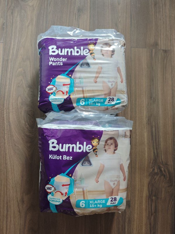 Подгузники трусики 6 размера Bumble 43 шт