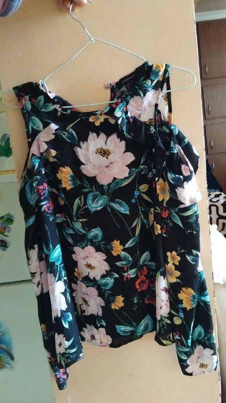 Женская блузка с цветочным принтом, размер M