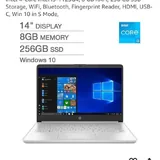 HP ноутбук 14" 8GB 256GB SSD 5
