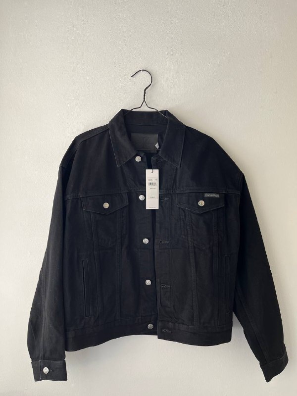 Джинсовка Calvin Klein 90s Trucker Jacket черная М новая 3