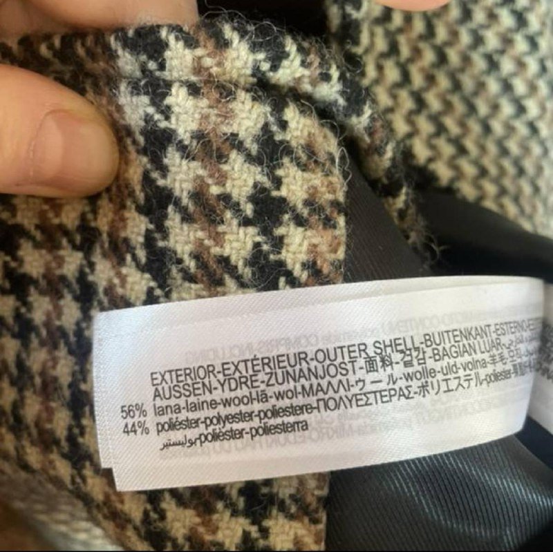 Пальто Zara смесовая шерсть oversize XS 3