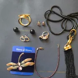 Серьги, брошь, браслет, зажимы для платков, украшение на шею 2