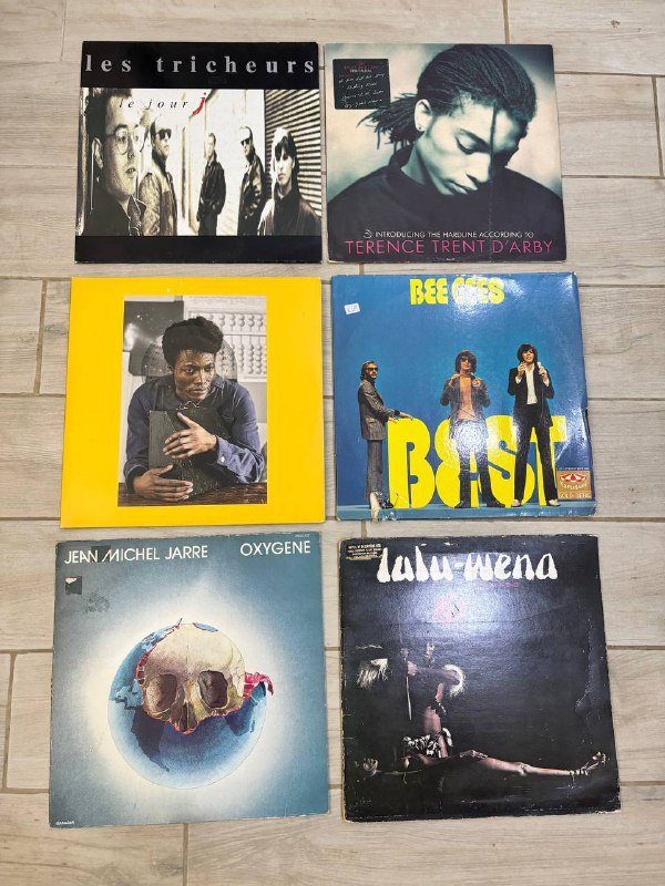 Виниловые пластинки Les Tricheyrs, Trence Trent D’arby, Benjamin Sainte-Clemente, Bee Gees, Jean Meachel Jarre, Lulu