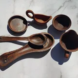 Стеклянная салатница, стеклянные соусницы, чугунные сковородки 9