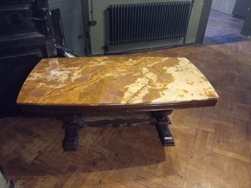 Турецкий мраморный стол с деревянным каркасом