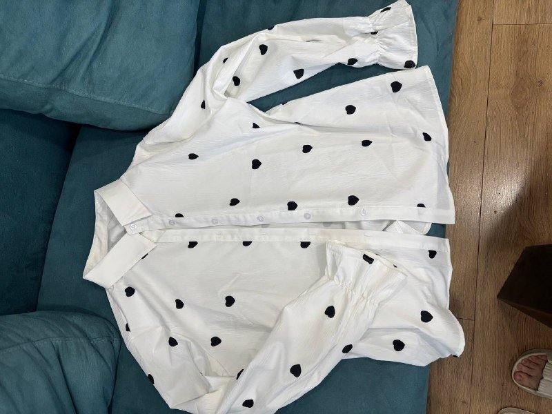 Рубашка новая XL-XXL белая с сердечками