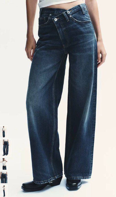 Женские ассиметричные джинсы Zara 2