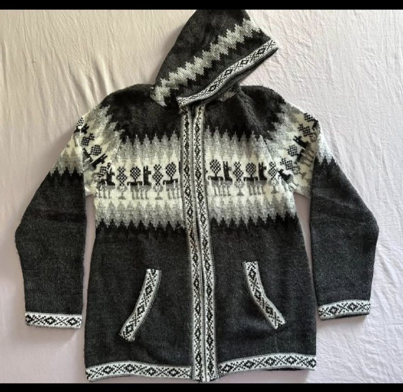 Женская серая кофта из шерсти альпаки, мужской жакет, детские жакеты 6