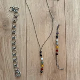 Серьги, браслет с подвеской, цепь 2