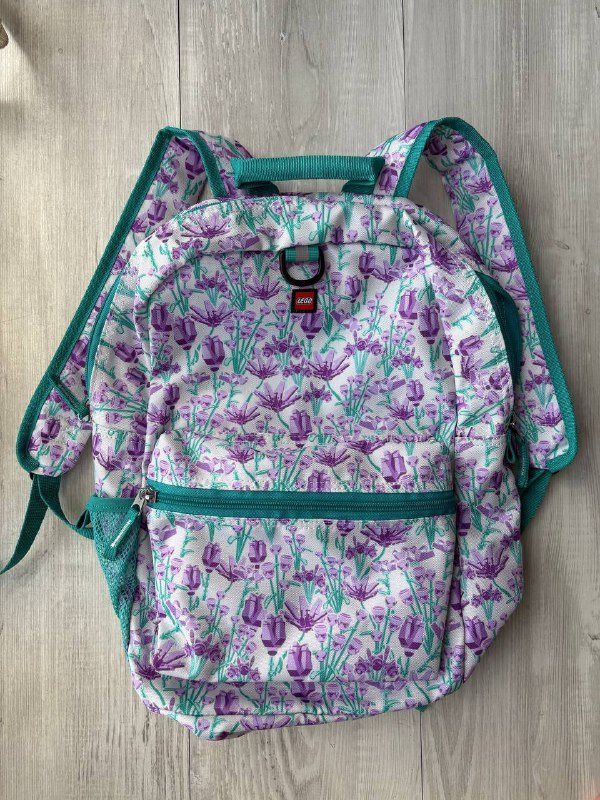 Рюкзак с лего цветами 15л с карманом для ноутбука 2