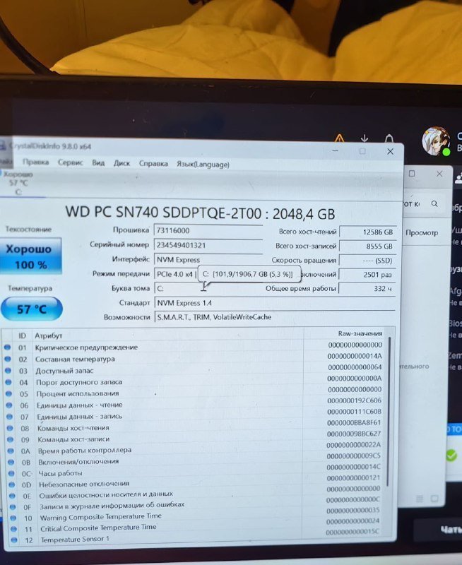 SSD диск WD PC SN740 2TB M.2 NVMe