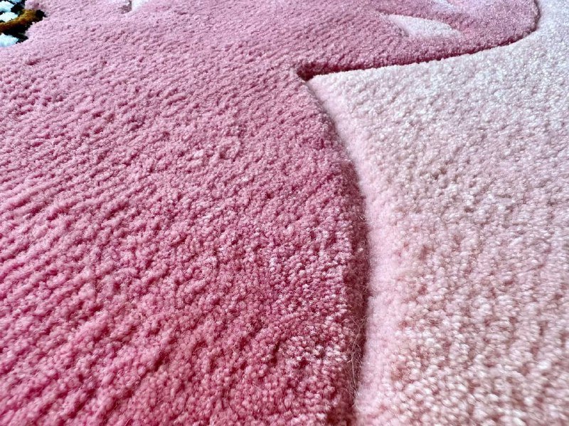 Ковер ручной работы розовый 112х85 4