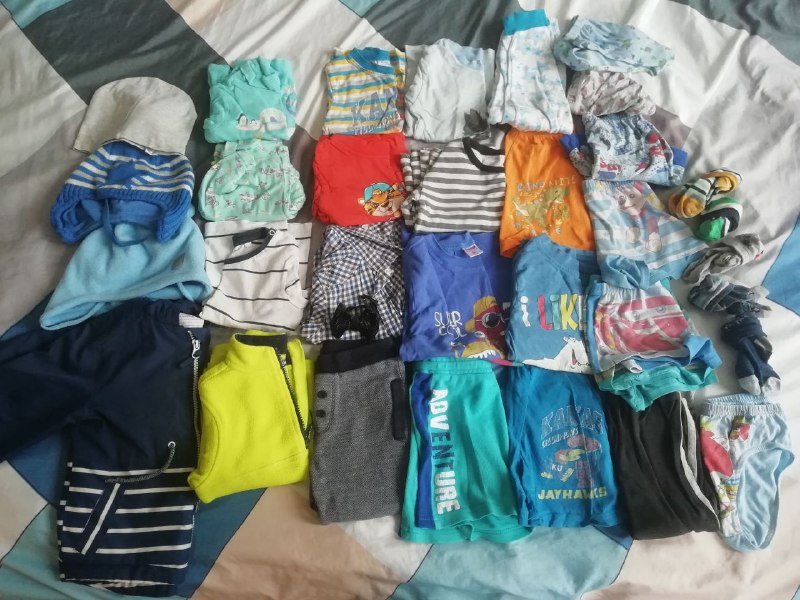 Детская одежда на мальчика от года до 3 лет одним пакетом