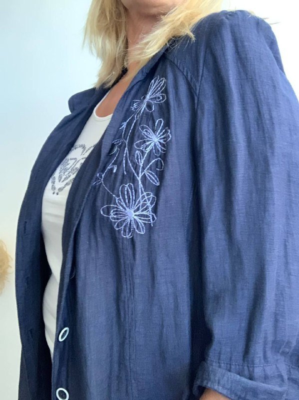 Жакет из натурального льна, женский, размер M-L 3