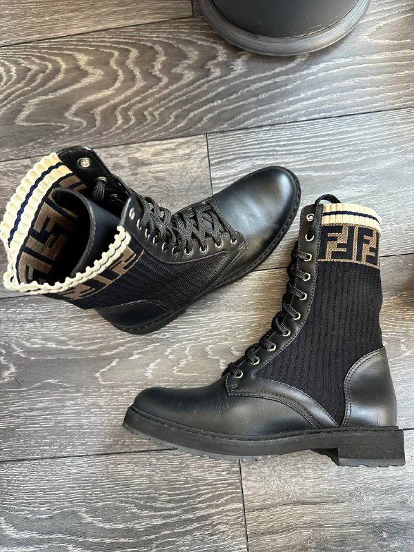 Ботинки Fendi модель Rockoko телячья кожа размер 39 2