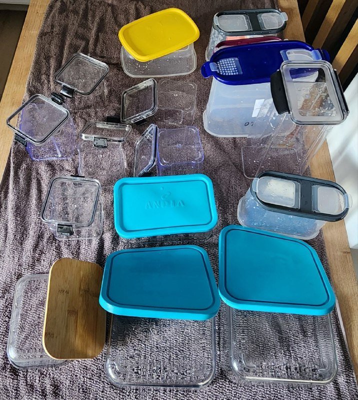 Контейнеры стекло и пластик для хранения