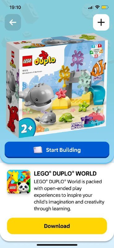 Коробка с Лего Дупло, железная дорога и детали 10