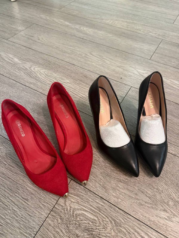 Туфли красные и черные женские 37,5-38