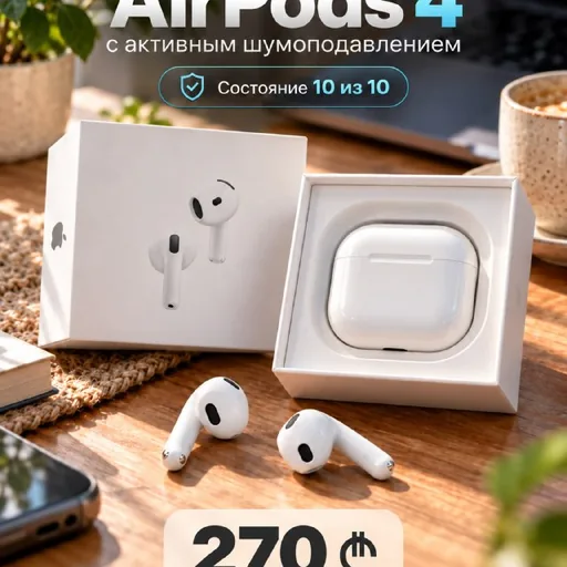 AirPods 4 с активным шумоподавлением ANC
