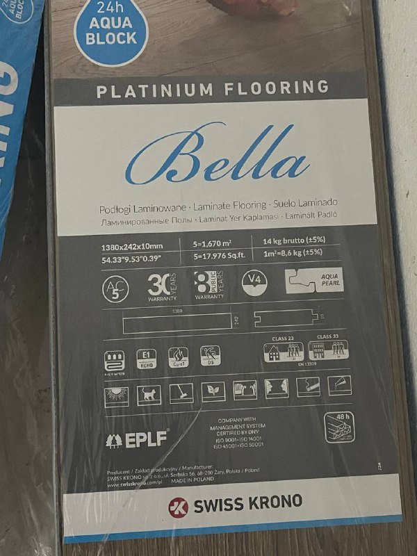 Ламинат Kronopol Bella Aqua Block Дуб Урании 4 коробки