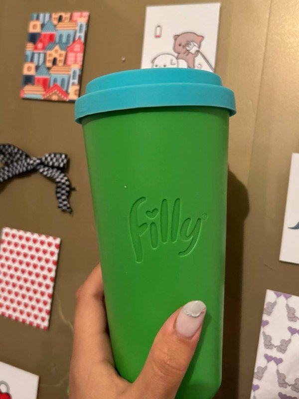 Стакан оригинал с крышкой из пластика