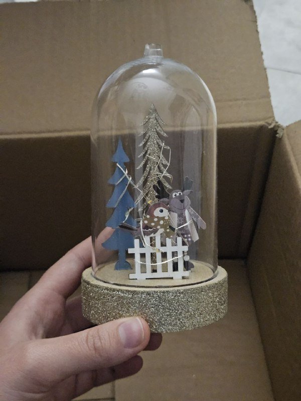 Новогодний бокс с украшениями и гирляндами 7