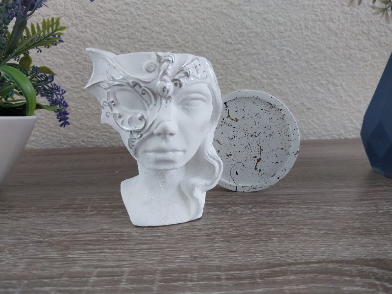 Фигурки из цемента, декор, горшки, формы для свечей 8