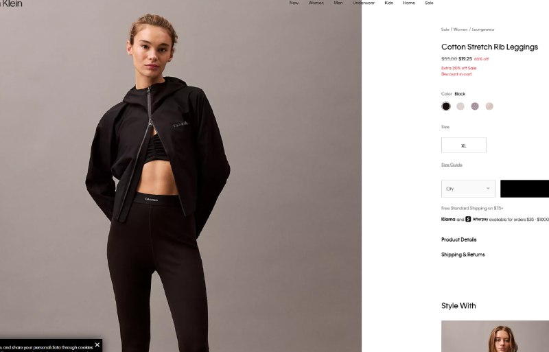 Cotton Stretch Rib Leggings