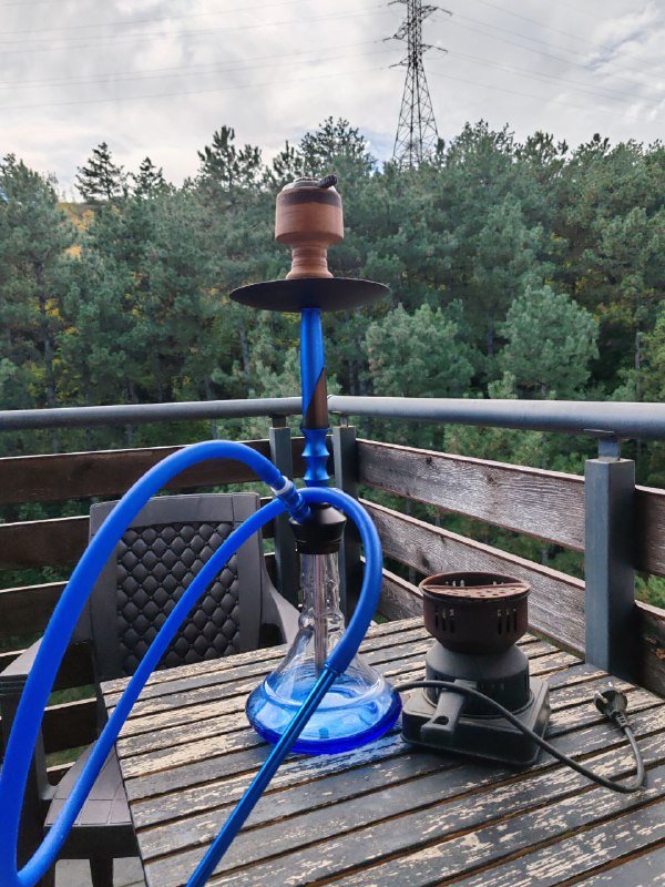 Набор для кальяна: кальян, печь для углей, 2 чаши, ершик для чистки