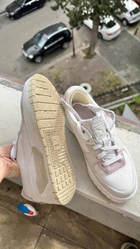 Кеды зеленые, сандалии серые, кеды Puma белые 6