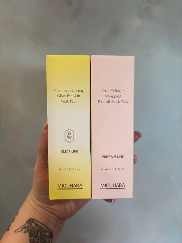 Miguhara маски Pineapple Refining и Rose Collagen Peel-Off Mask Pack