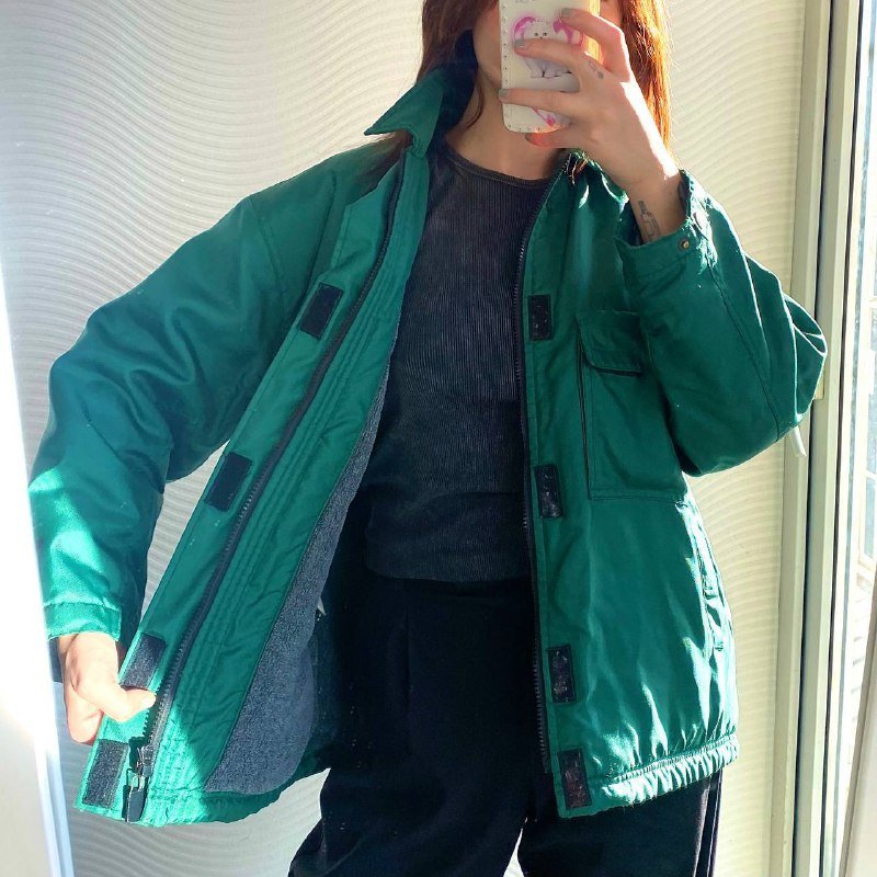 Теплая женская куртка с подкладкой размер M 2