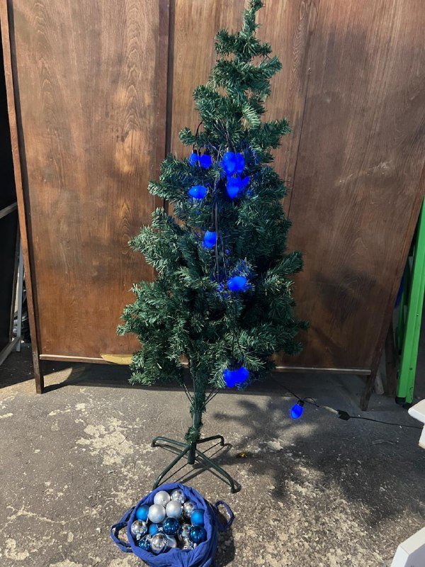 Ёлки, стеклянные бутыли, пластиковая ёмкость, комплект для ванной 3