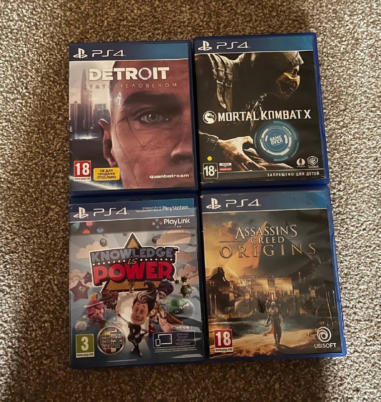 Игры для PS4 Assassin’s Creed Odyssey, Detroit, Mortal Kombat X, Knowledge is Power