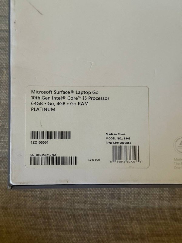 Ноутбук Microsoft Surface Laptop Go 3