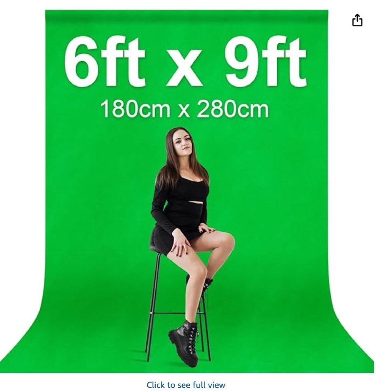 Хромакей зелёная ткань 180см х 280см