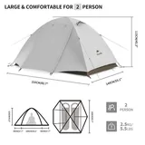 Палатка Naturehike Cloud River 2, коврики ALPS Mountaineering Pioneer Insulated 5