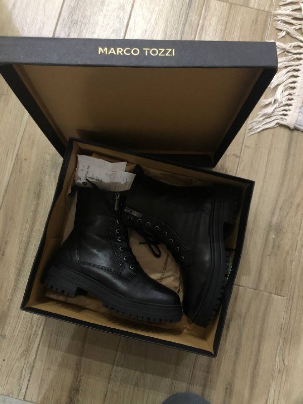 Ботинки Marco Tozzi черные женские размер 37