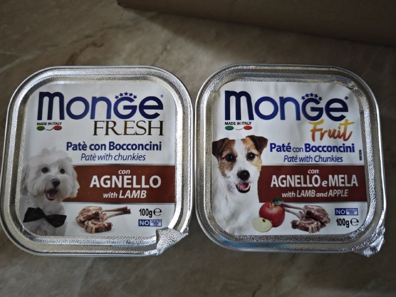 Паштеты Monge ягнёнок и ягнёнок с яблоком