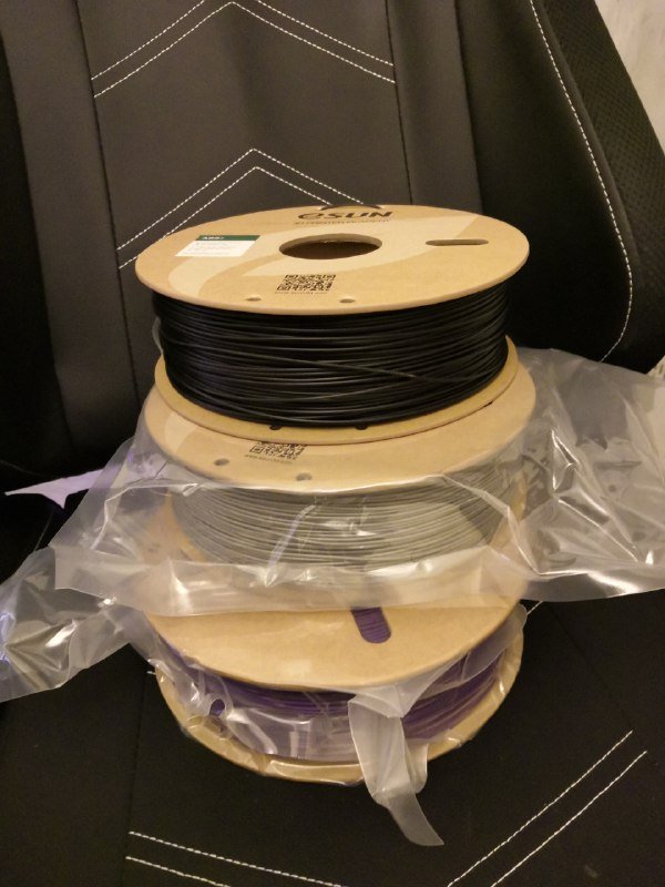 Три катушки ABS+ черный, серый, фиолетовый